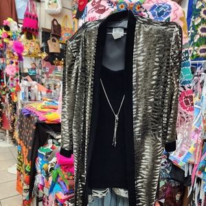 Vintage R&M Richard Velvet Animal Print Top Women's Size 16P